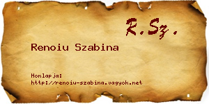 Renoiu Szabina névjegykártya