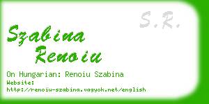 szabina renoiu business card